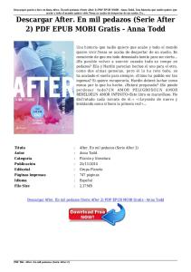 Descargar After. En mil pedazos (Serie After 2) PDF EPUB